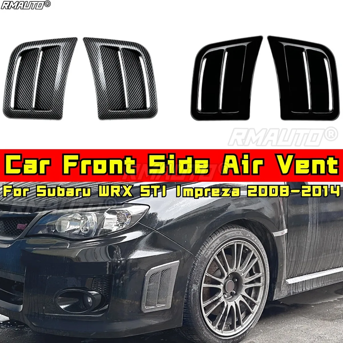 

For Subaru WRX STI Impreza 2008-2014 Body Kit Car Front Side Air Vent Air Vent Outlet Covers Car Accessories