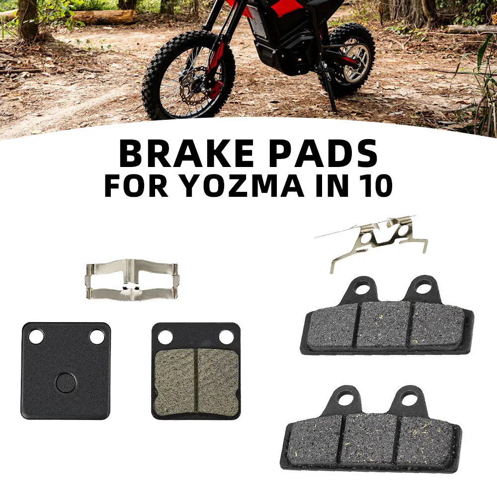 Motorrad-Zubehör Vorder- und Hinterrad-Bremsbeläge-Set für Yozma IN10 PRO Elektrisches Offroad-Dirt-Pit-Bike Motorrad-Ersatzteile