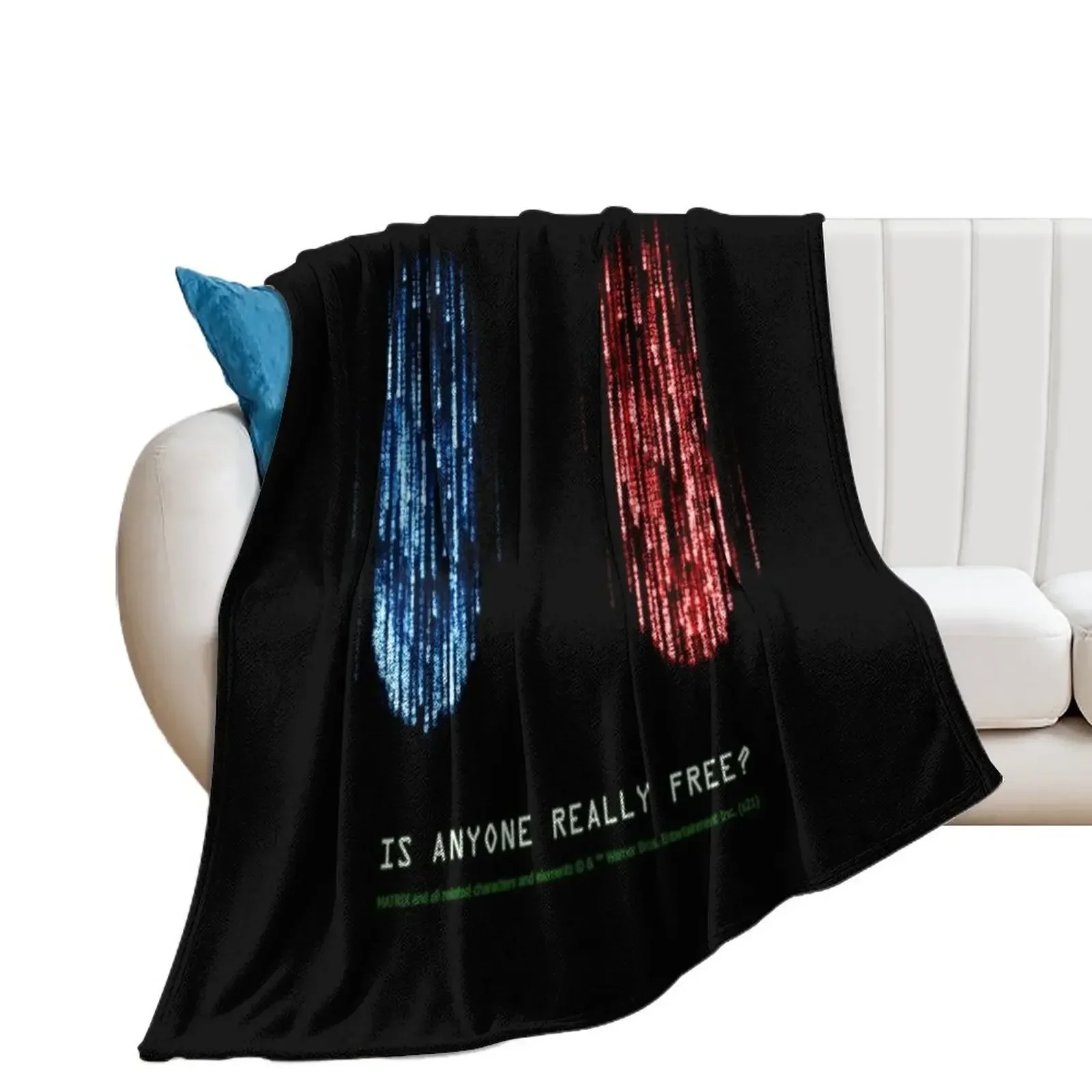 The Matrix Is Anyone Really Free Quote 4 | Resurrections | 2021 Throw Blanket Bed linens Thins Heavy Blankets