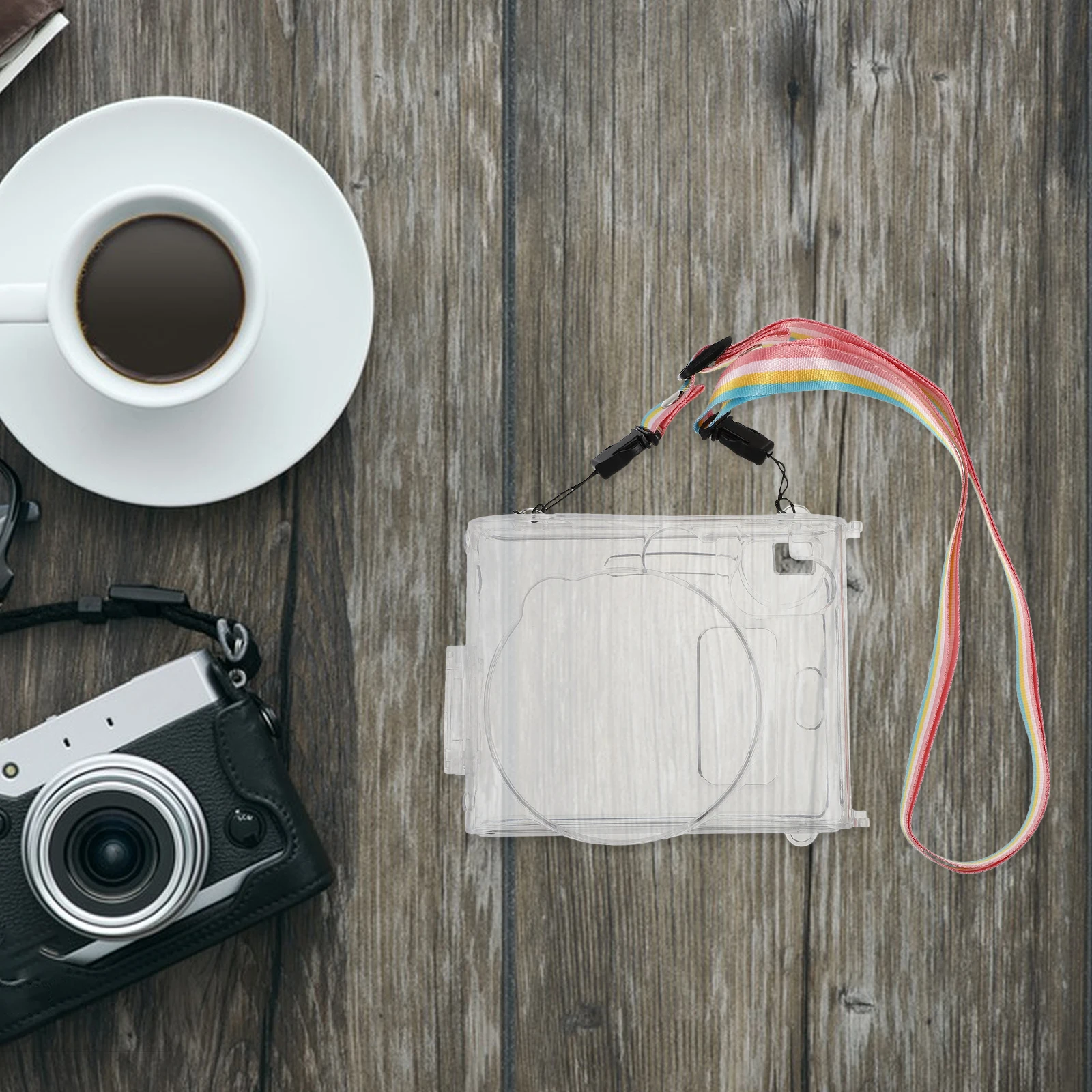 

Acrylic Cover Transparent Protective Case Instant Camera Dustproof Scratch Resistant Lanyard Hole Full Protection Shell Simple