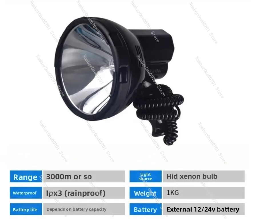 12V 24V 100W 220W Handheld Waterproof Outdoor Marine Xenon Searchlights Light Long Shots HID Automotive Torch Light