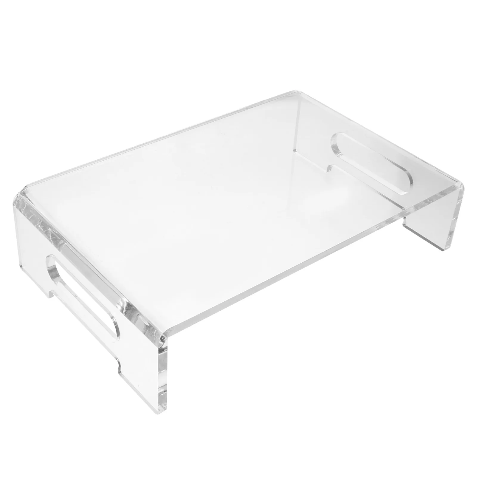 1Pcs Sleek Acrylic Monitor Riser Stand for Computer Screen Laptop Elevated Desk Mount Ergonomic Viewing Angle Home Office Use