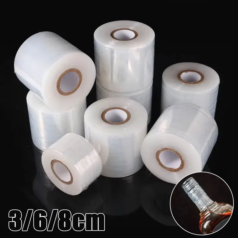 3/6/8cm Stretch Bottle Sealing Film Wine Jar Old Wine Anti Leakage Anti Aging Anti Volatilization Wrap for Kitchen Storage Use