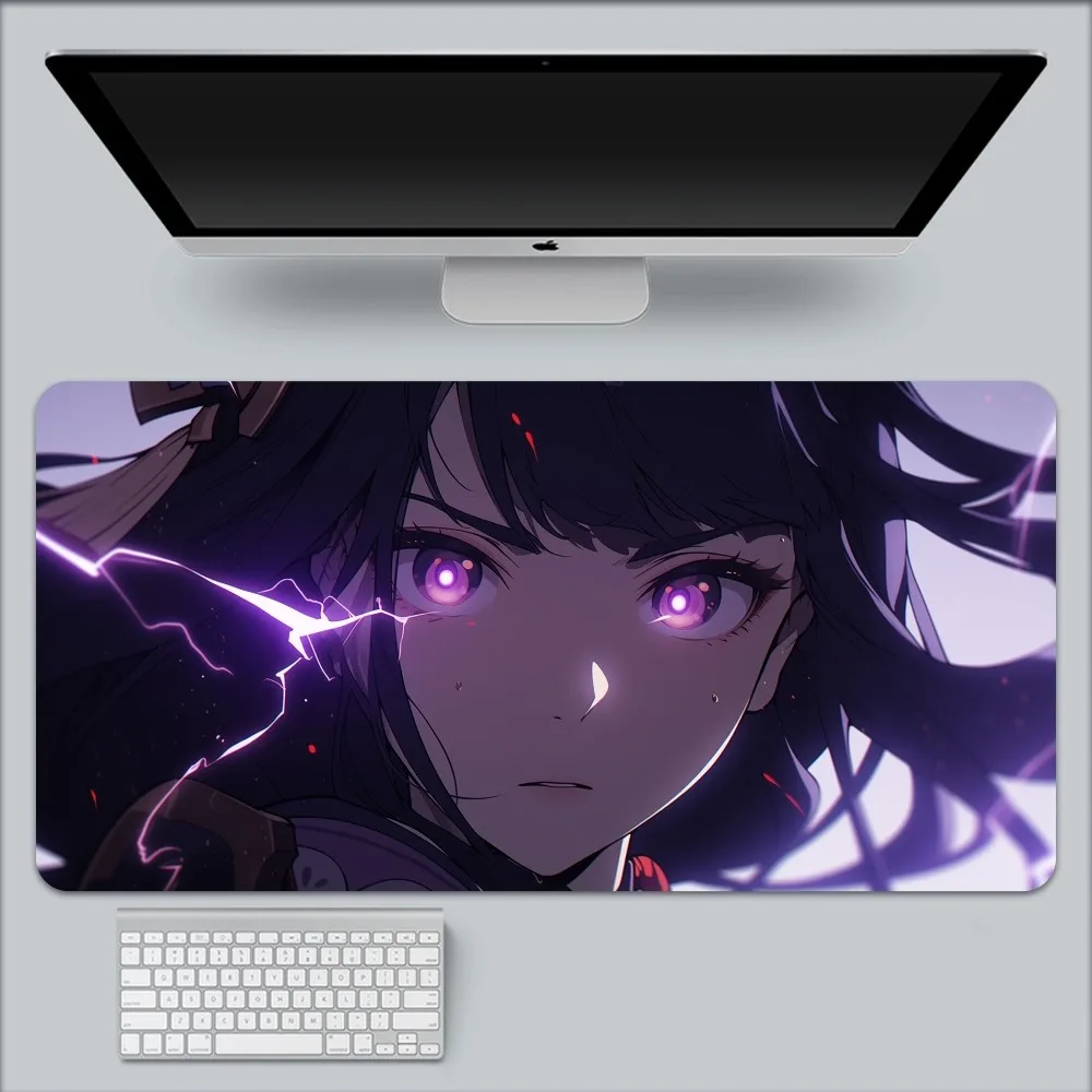 Raiden Shogun Genshin Impact Mouse Pad Large Gaming Compute Gamer PC Keyboard Mouses Mat