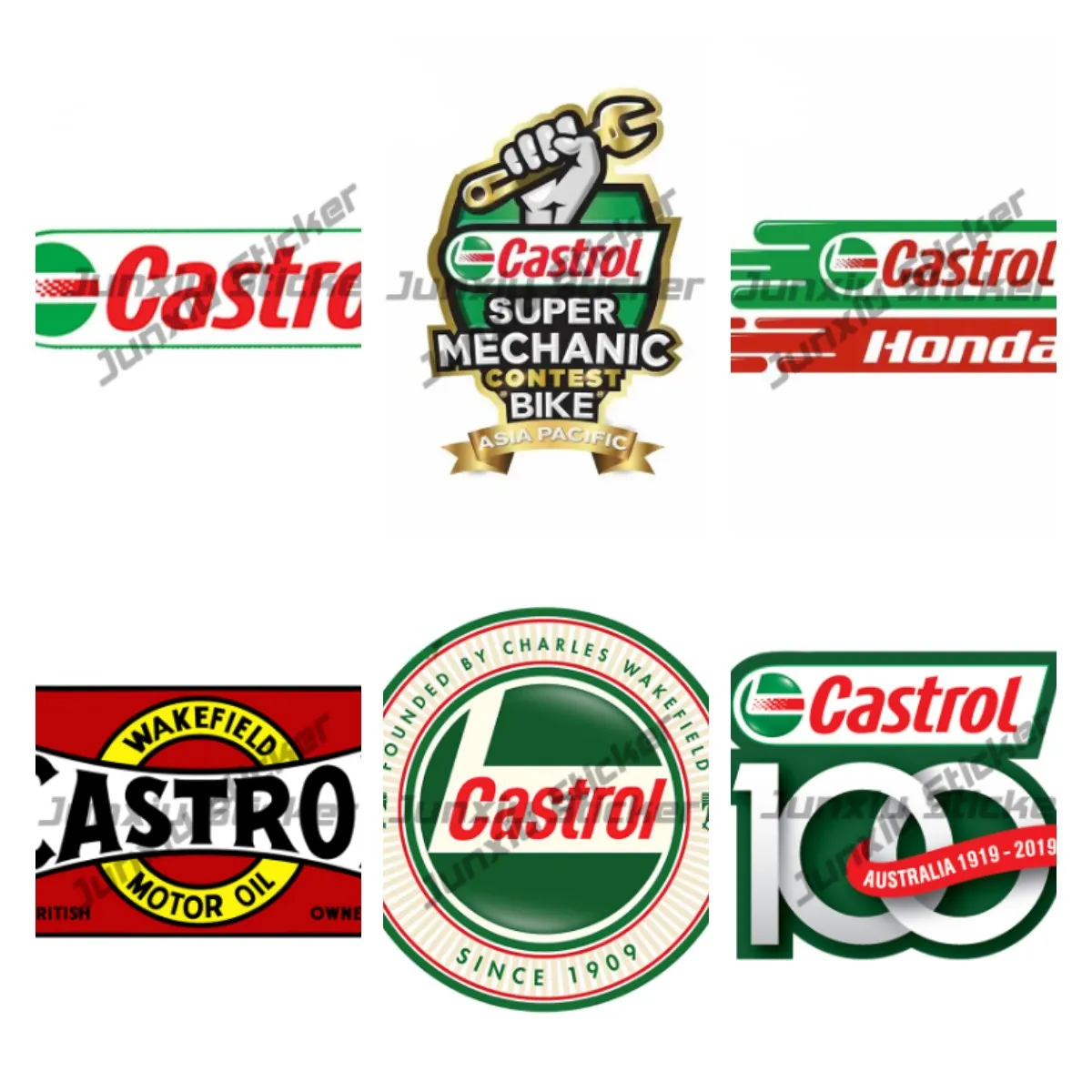 

Car Styling Creative Car Sticker Waterproof Castrol Huile Racing Autocollants Auto Moto JDM ATV Vinyl Decal