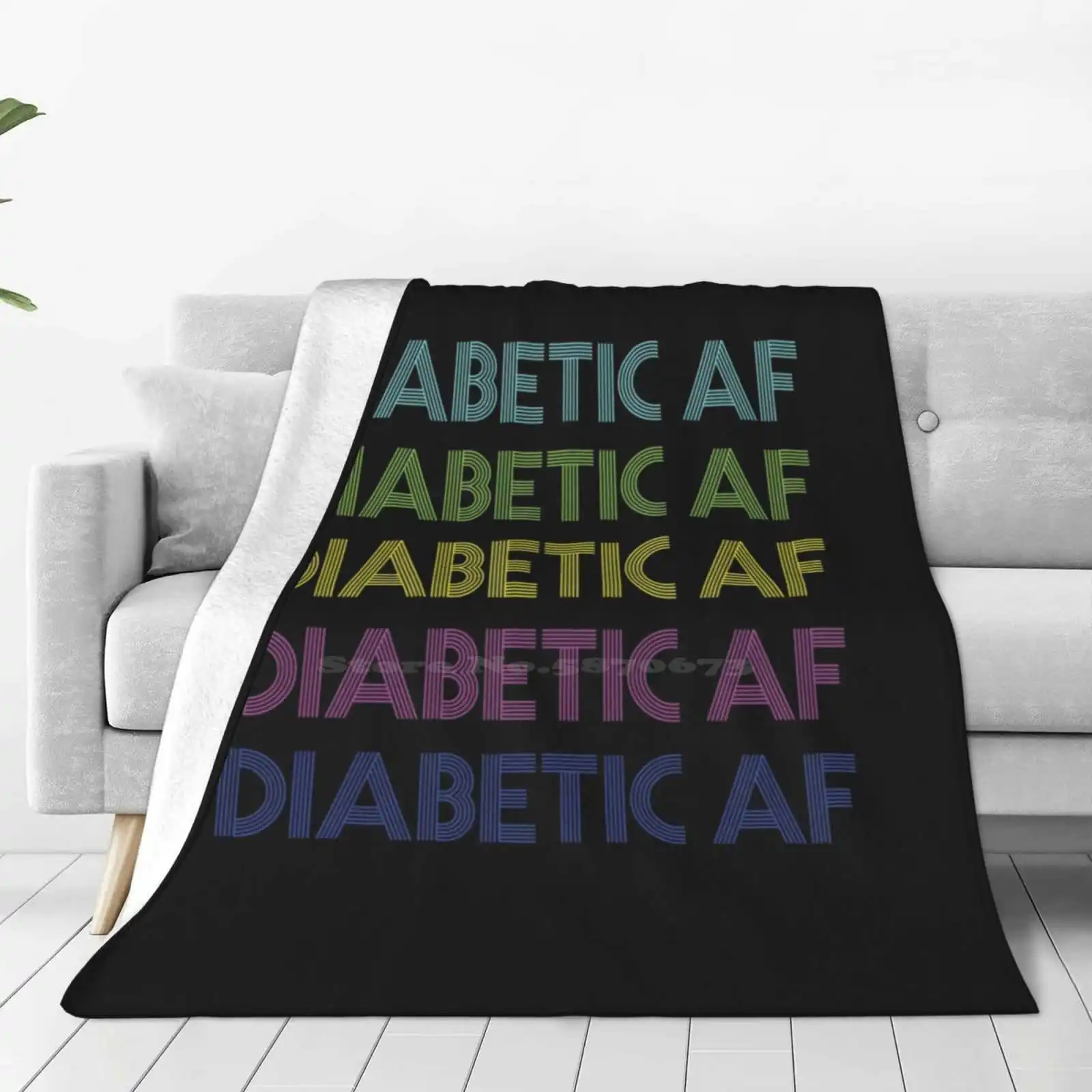 Type 1 Diabetes T1D Diabetic New Arrival Fashion Leisure Warm Flannel Blanket T1D Diabetes Retro Diabetic Funny Awareness Walk