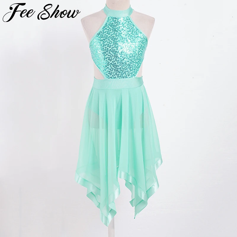 ילדים בנות פאייטים בלט שמלת בלרינה פיות נשף מסיבת תלבושות התעמלות אימון בלט דמות החלקה ביצועי שמלה