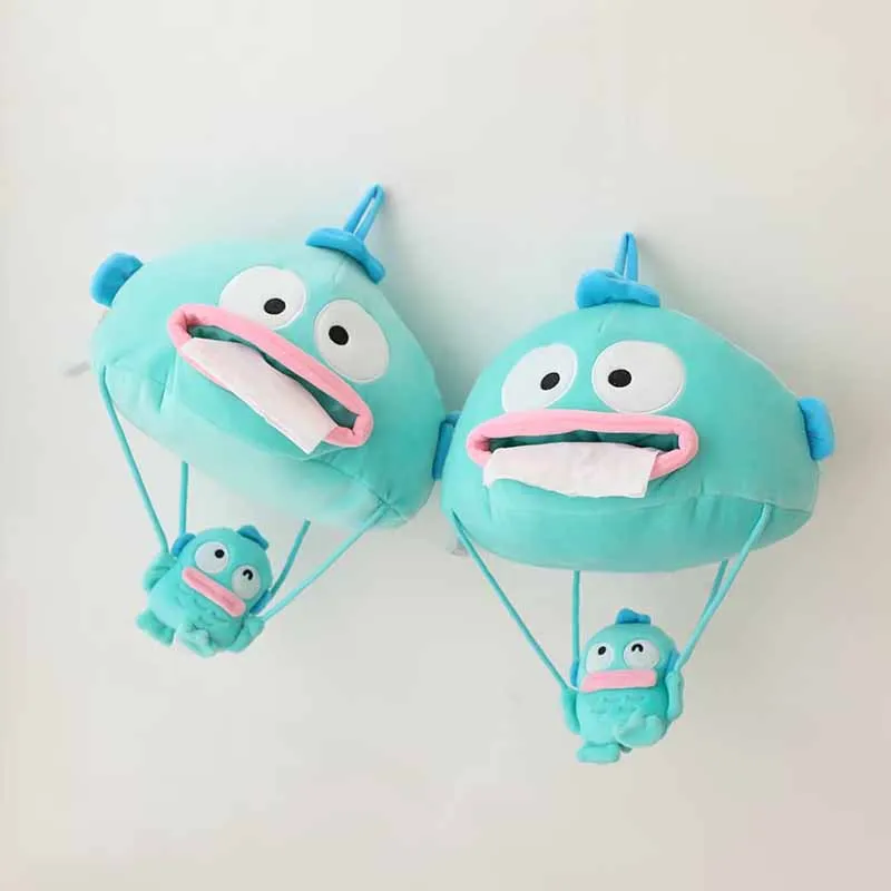 

Sanrios Anime Hangyodon Plush Doll Tissue Set Cartoon Cute Plush Creative Multifunctional Storage Pendant Kawaii Car Tissue Box