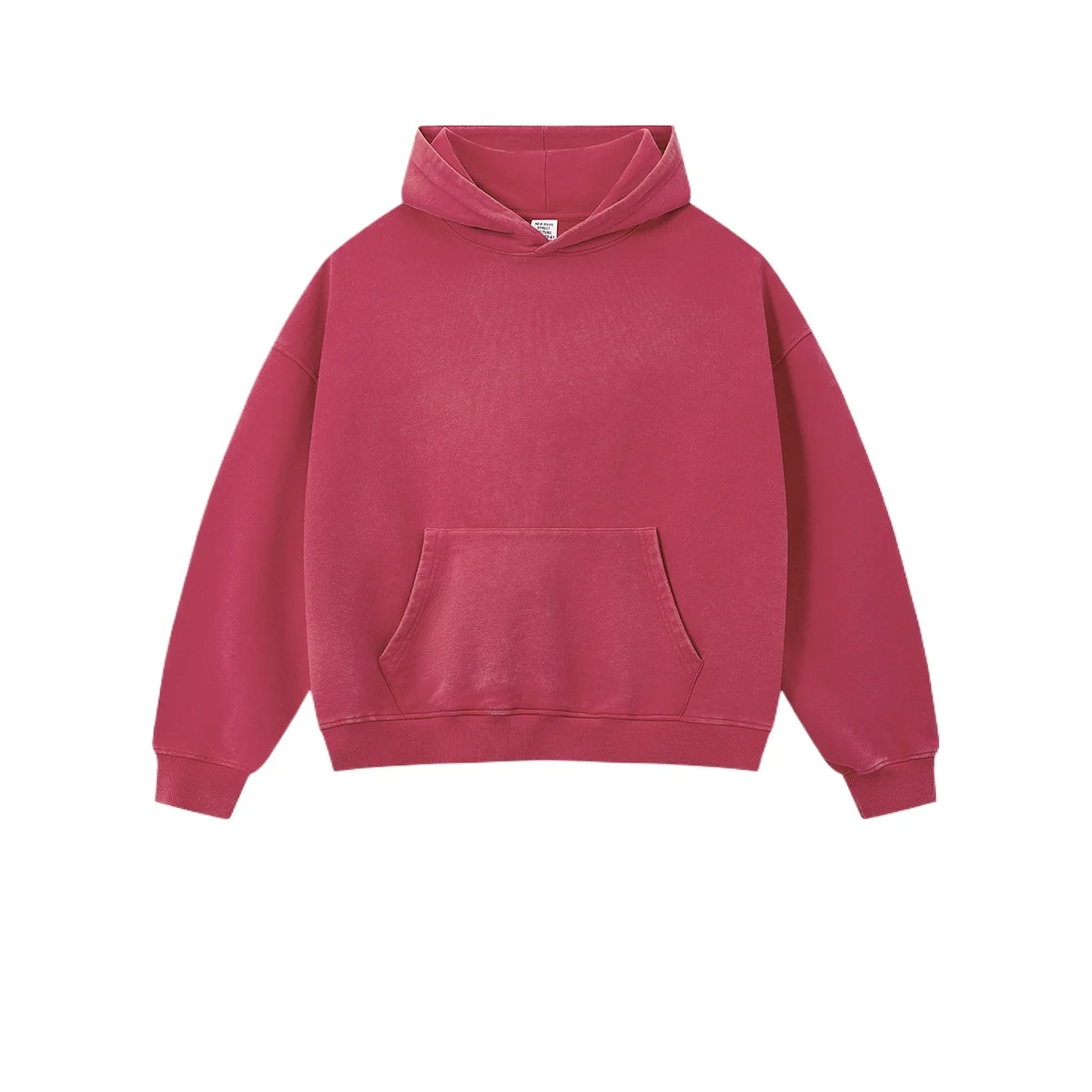 Pers LOGO custom men's clothing American street retro 370G heavy 100% cotton fried snowflake boxy loose shoulder hooded sweater