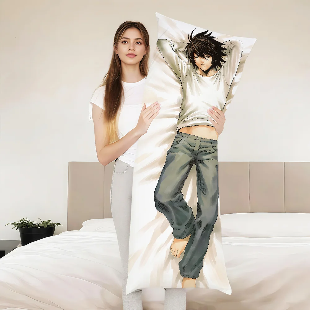 Anime L Lawliet D-Death Note Cushion Cover Long Rectangle Dakimakura Hugging Body Pillowcase Bed Sofa Decor Pillow Cover - view 2