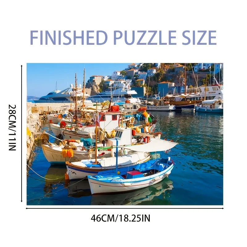 500-delige havenpuzzel voor volwassenen, 18x11 inch (46x28cm) toegepast voor feestspellen en activiteiten tussen familie, vrienden