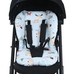 Alfombrilla de algodón para asiento de cochecito de bebé, almohadilla de colchón para carrito de niños, cojín de asiento para cochecito, forro transpirable, accesorios Unisex para cochecito de León