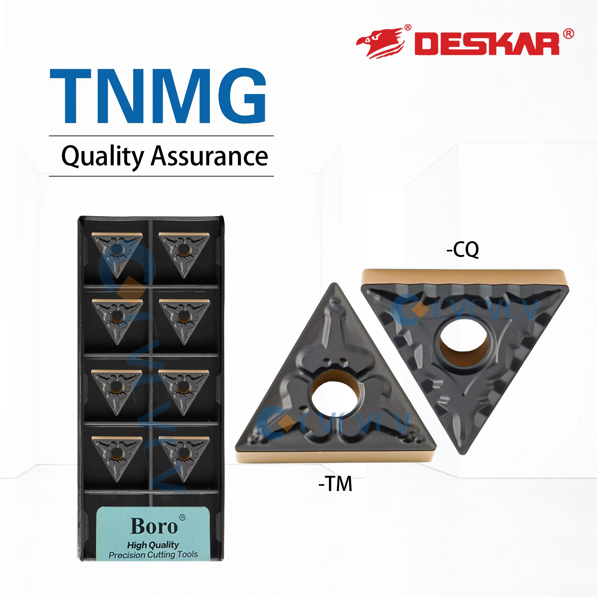 

DESKAR Numerical Control Cutting Tools 100% Original Two-tone CNC lathe TNMG160408 /160404 /160412 TM CQ TF9218 Triangle Bladess