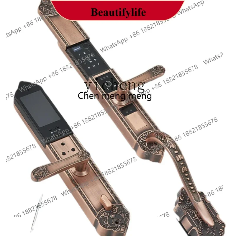 

AB02 ZC 3D распознавание лиц умный замок ворота медная дверь замок отпечатков пальцев глазок переглядач электронный замок