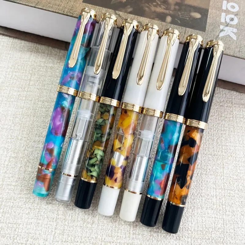 NEW ADMOK Resin Fountain Pen M400 Schmidt F Import Nib Acrylic  High-grade Stone Pattern Ink Pen School Supplies Writing