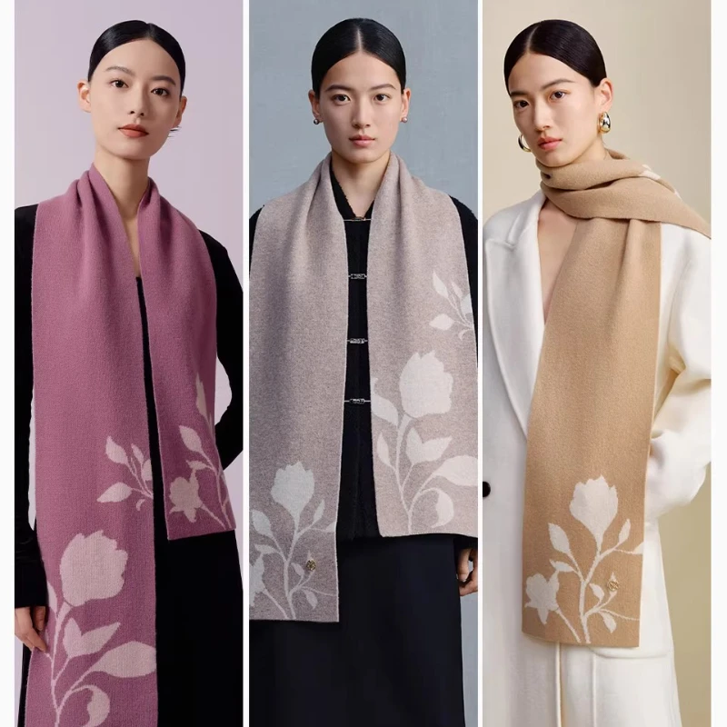 Wensli New Arrivals Fall/Winter Collection 100% Pure Wool Scarf Versatile & Warm Hand-Twisted Knit Women's Neckwarmer