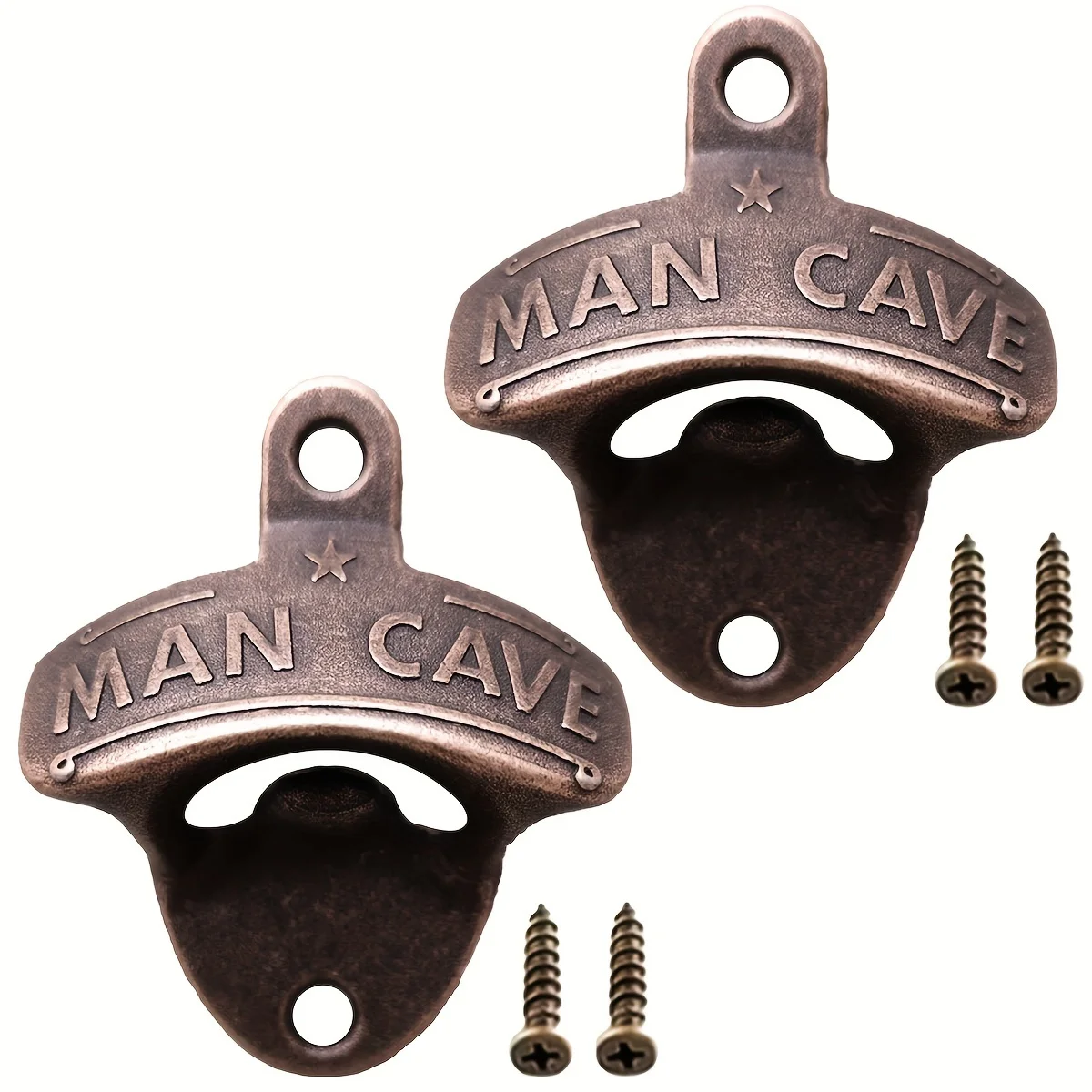 

1pc Embossed Man Cave Bottle Opener Wall Mounted for Pub BBQ DIY Crafting Retro Wall Decor Bottle Opener Tools Kitchen Gadgets