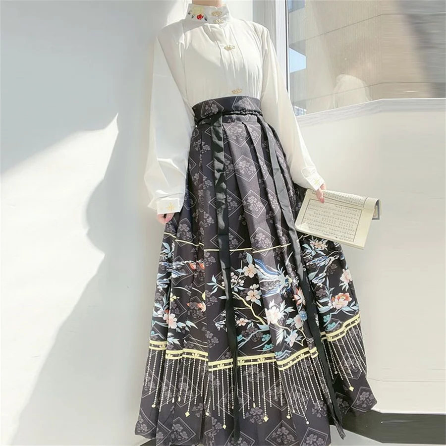 Original Improved Ming Dynasty Ancient Traditional Daily Wear Chinese Horse Face Skirt Modern Ma Mian Skirt Hanfu