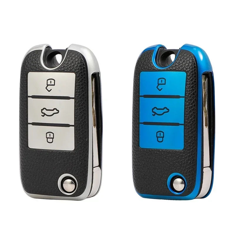 For Roewe RX5 MG3 MG5 MG6 MG7 MG ZS GT GS 350 360 750 TPU Leather Car Flip Key Case Cover Bag Shell Fob Holder Accessories