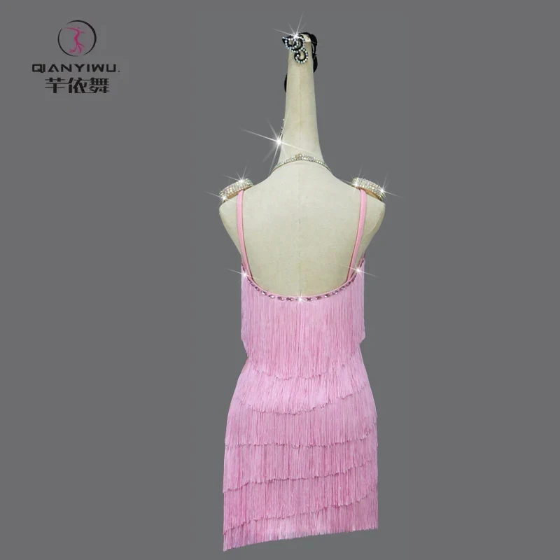 فستان الرقص اللاتيني، ملابس الممارسة، ملابس الأداء للنساء، بدلة رياضية مسائية مثيرة، زي قصير للمنافسة في قاعة الرقص