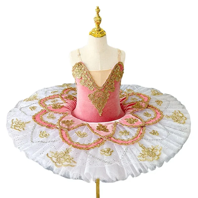 DY2025Clásico profesional panqueque tutú disfraz tutú de Ballet niñas niños traje de baile de Ballet princesa cumpleaños bailarina