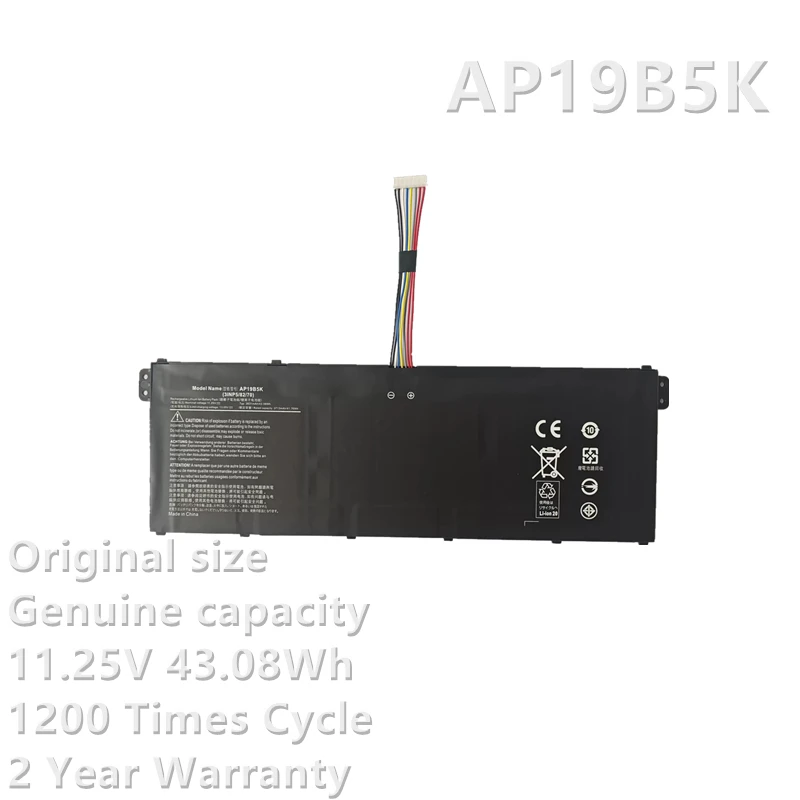 CSBD AP19B5K 11.25V 43.08Wh Laptop Battery for Acer Chromebook 314 C922 CB314-2H KT.00305.011 AP19B8K A315-56
