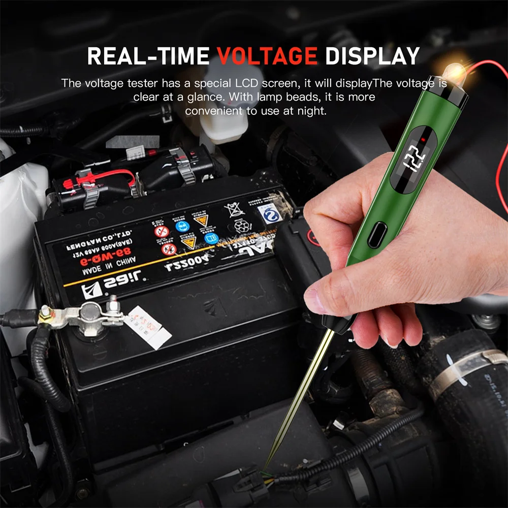 P50 Car Tester Line Detector Multifunctional Universal Fuse Hall Sensor Performance Positive and Negative Power Detector