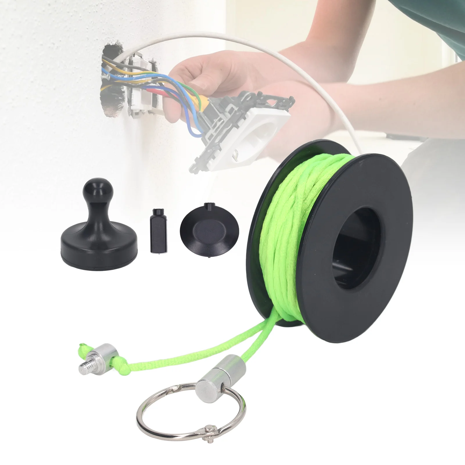 磁気ワイヤー牽引システム ナイロンワイヤールーティングマグネットツールキット 実用的な壁電気ケーブルナビゲーションシステム Wiremag プラー