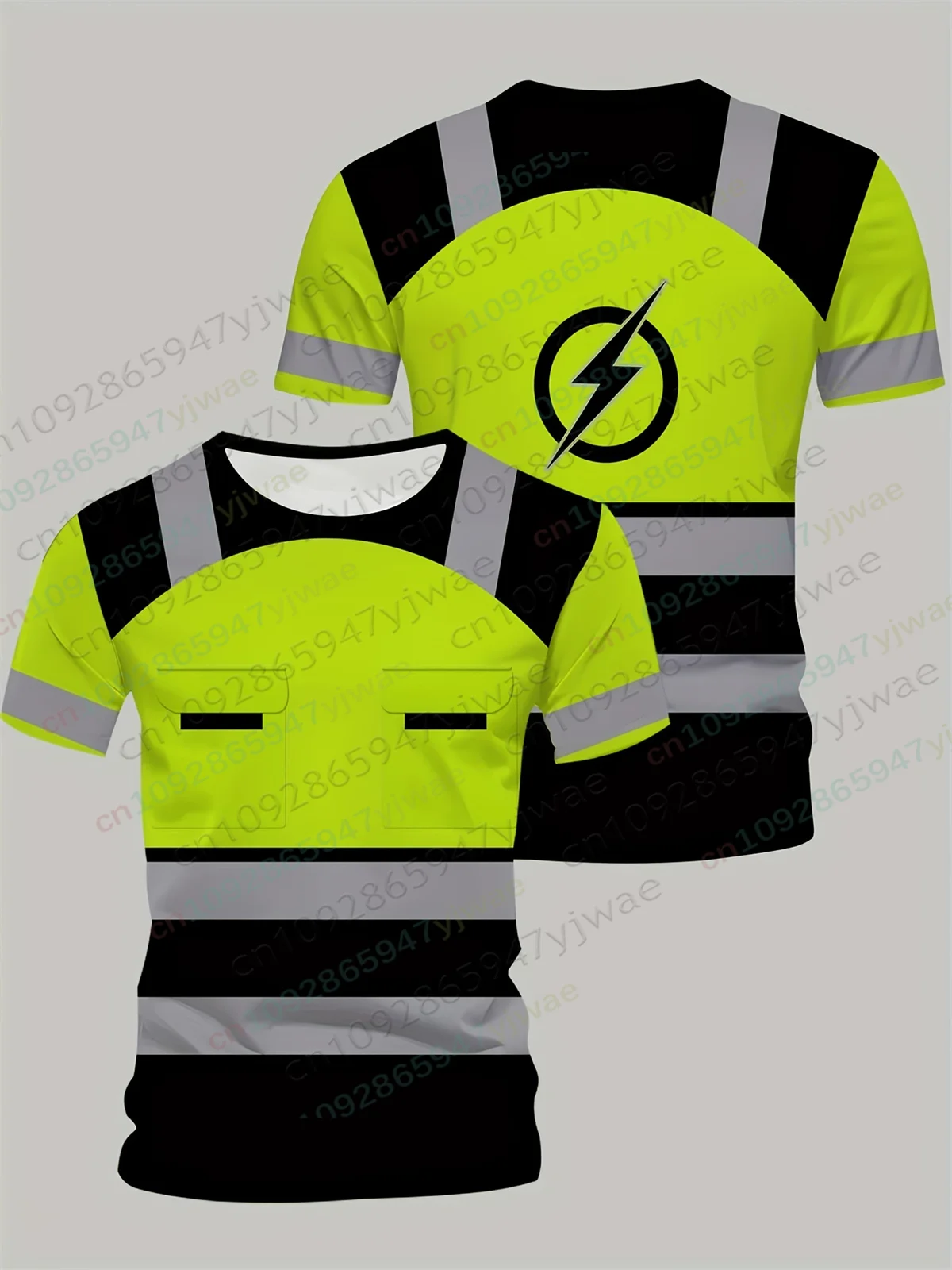 3D-Grafik bedrucktes T-Shirt für Herren, modisches Freizeithemd, O-Ausschnitt, kurz, atmungsaktiv, schnell trocknend, Sportbekleidung, Sommer-T-Shirt für Herren