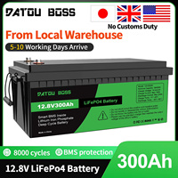 MFUZOP LiFePO4 12V Battery with BMS 8000Cycles, 100A 200A 300A Lithium Battery for Motorhome, Solar System, Boat, Household, Sol