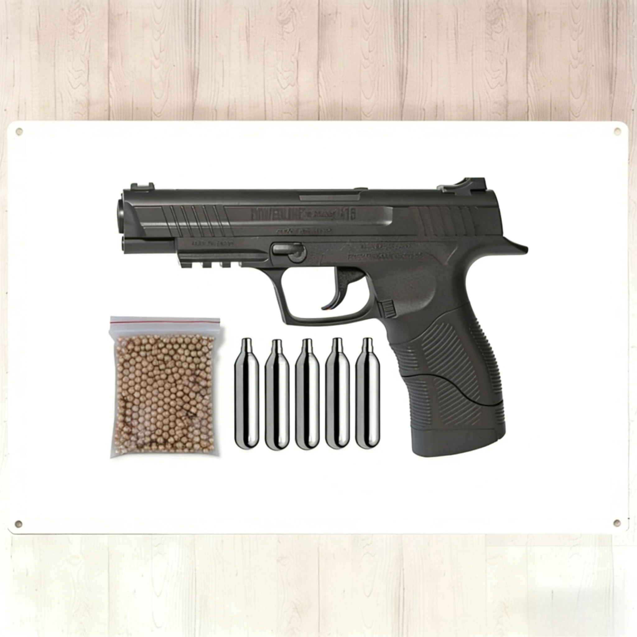 OutletdelOcioPistolaPerdigónDaisy4154.5mm.+Funda+Balines+BombonasCo2.HandMetalWallSignVintageMetalPlateDecor-AliExpress