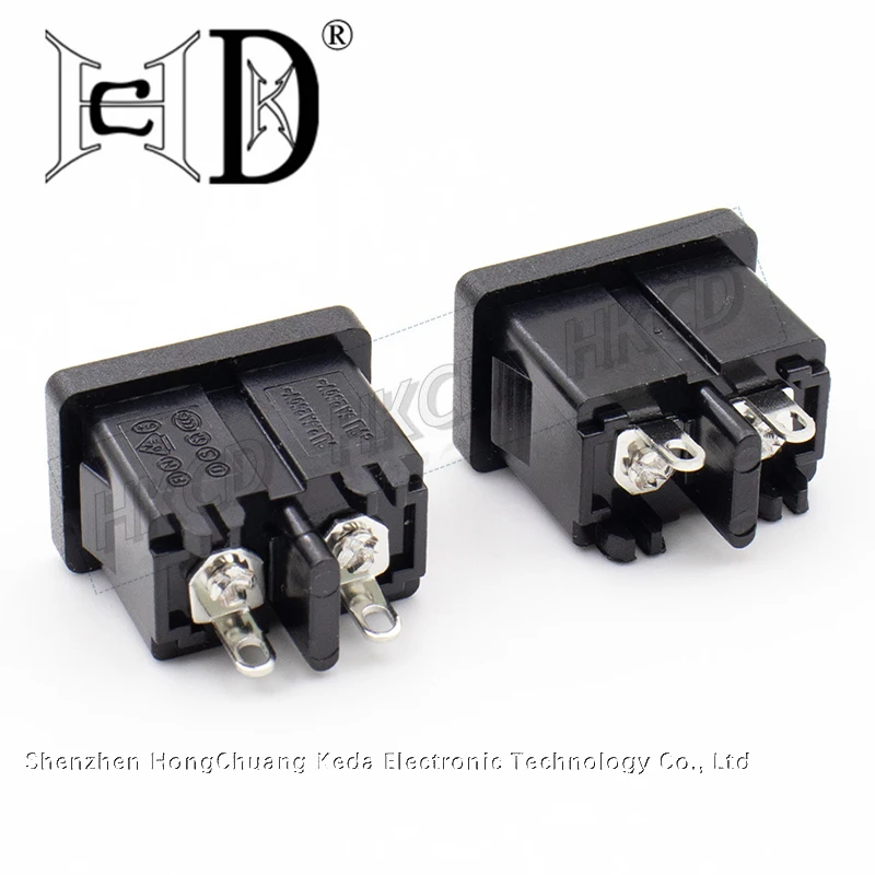 2pcs AC026 8 Shape Panel Mount AC-026 AC Power Jack Socket 2 Pin for LED Light Speaker Power Port Repair