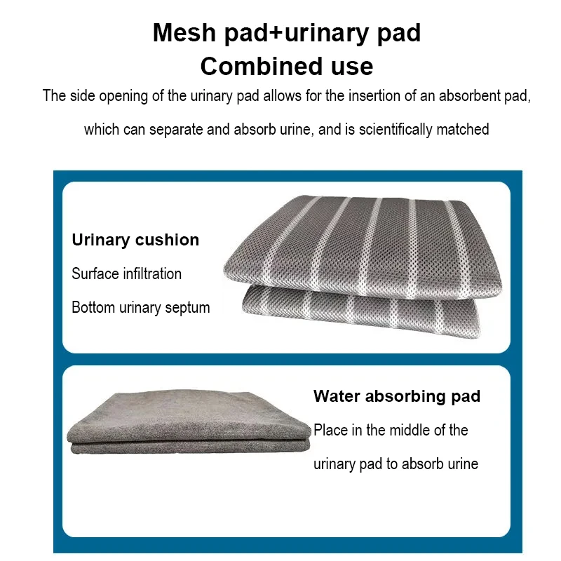 Almohadillas urinarias impermeables de TPU, almohadilla engrosada a prueba de fugas, lavable, cómoda para ancianos, adultos y niños