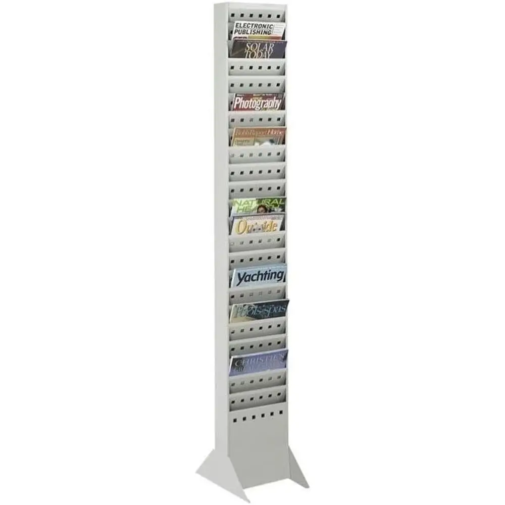 

Light Gray Steel Magazine Holder, 23-Ket Capacity