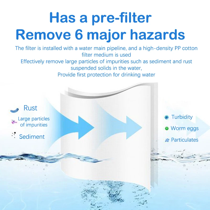 

Removal Heavy Metal Purifier Shower Washing Machine Filter Home Health Pre-Filter Water Filter PP Cotton Filter Purifier