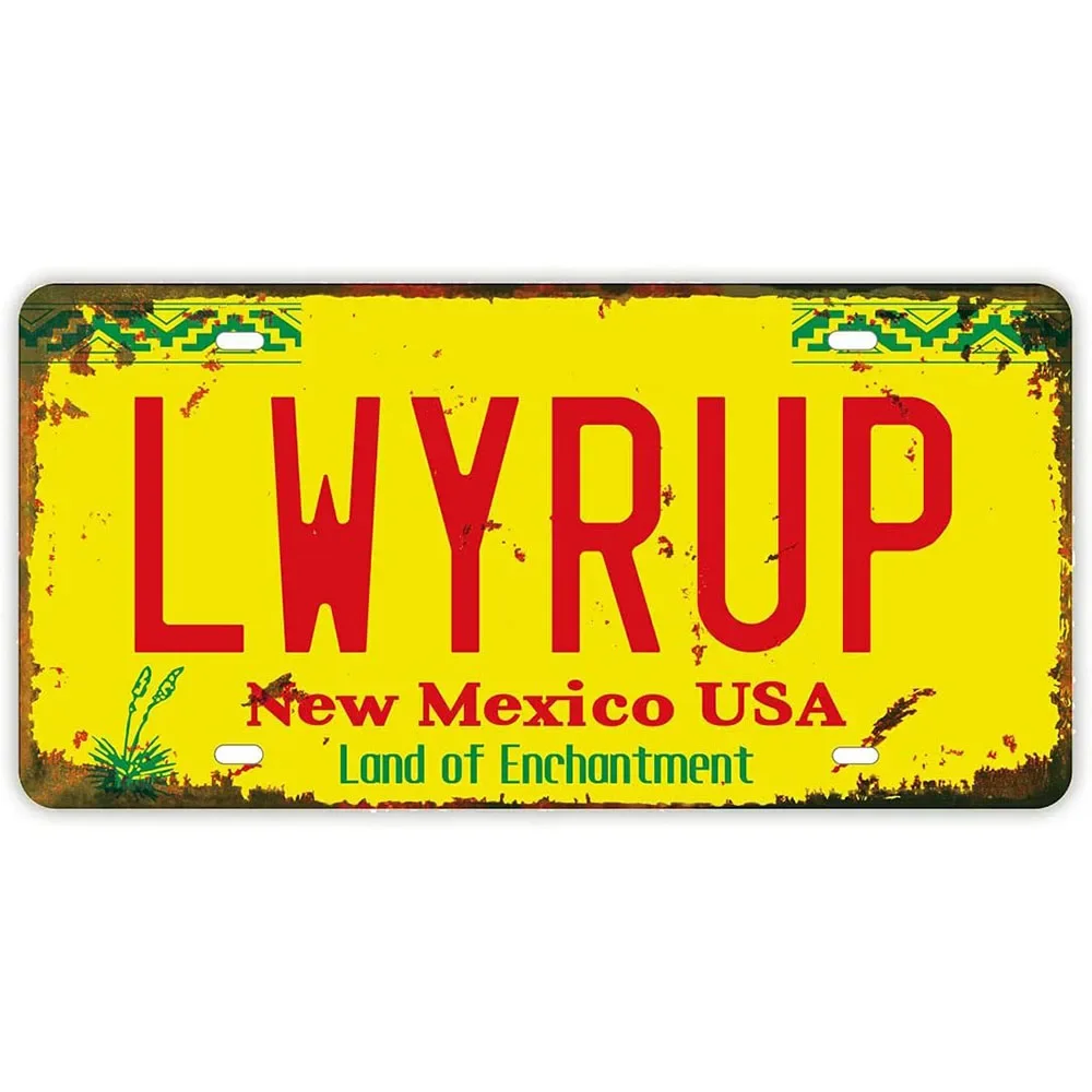 Stamped License Plate Vintage Style Breaking Bad Replica Number Tag 12x6 Inch