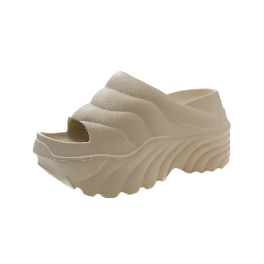 

Fashionable Casual Wedges Slippers 10cm Increased Soft Summer Sandals Light Slip on EVA Platform Slides Shoes Summer Season