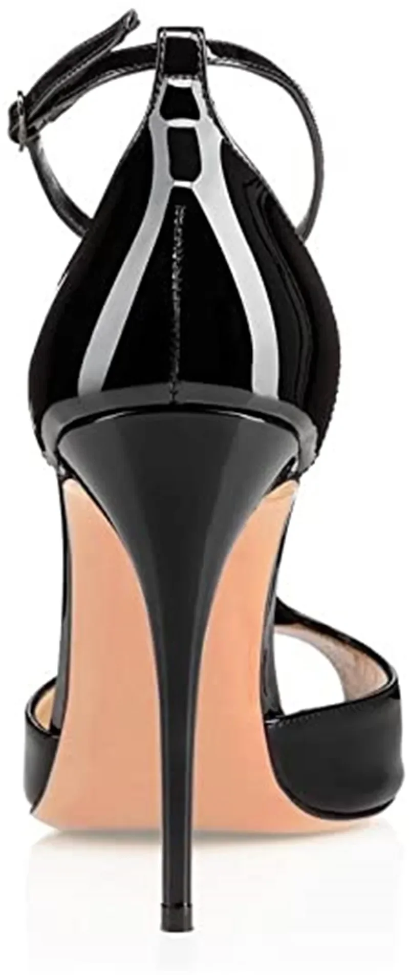 Women\'s Peep Toe T-Strap Sandals Ankle Strap Buckle Closure High Heel Dress Shoes White Heels Black Heels Pumps Women Shoes