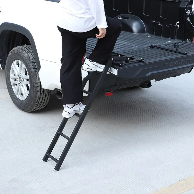 

Pickup Truck Step Tailgate Ladder for Toyota Tundra 2022-2024 Aluminum alloy Car Rear Tailgate Climbing Ladder Car Accessories