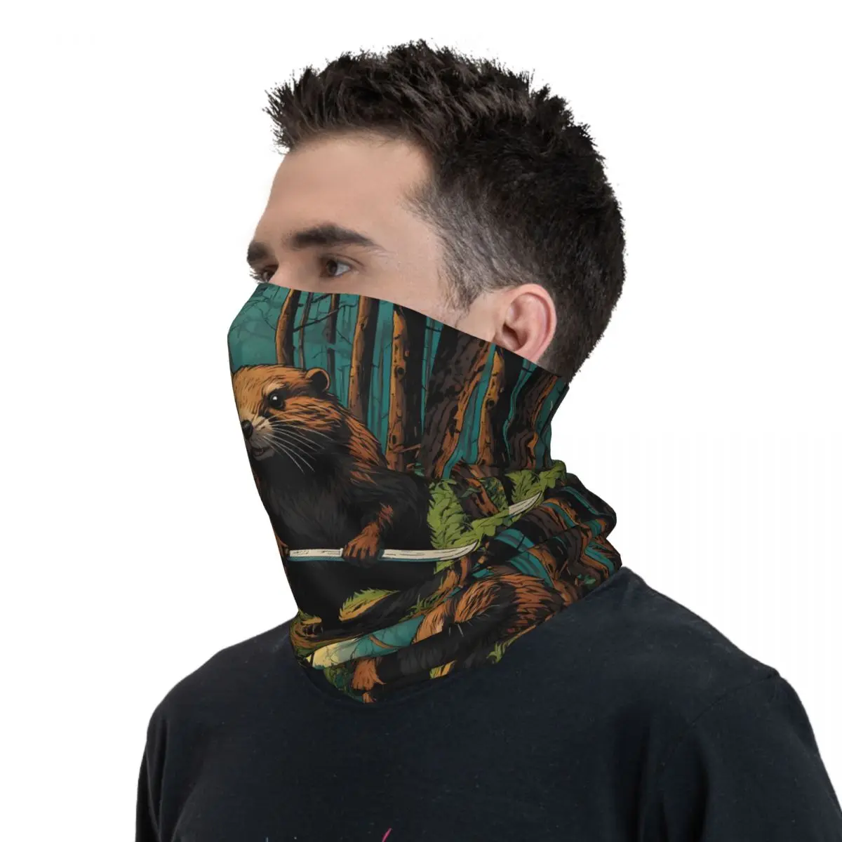 In The Forest Scarf Neckerchief Neck Face Mask Polyester