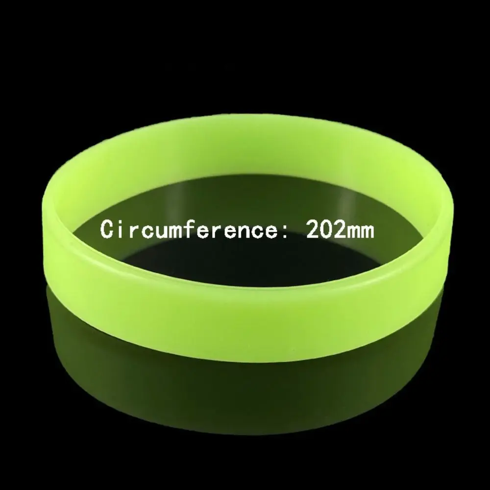 5PCS Rubber Luminous Wristband Jewelry Silica Gel 10 Colors Wrist Band Glow In The Dark Luminous Rubber Bangle Unisex