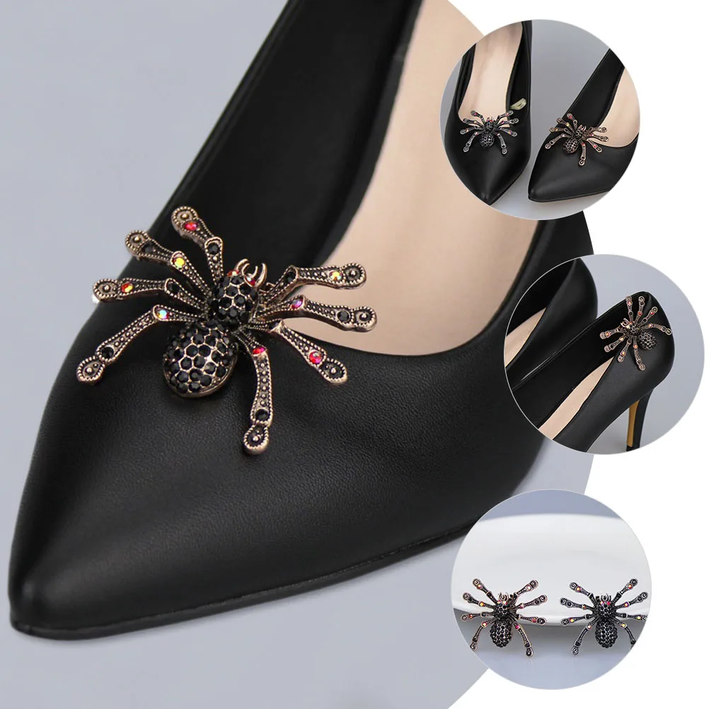 

Shoe Flower Decoration Clips for Women Buckles Spider Patch Alloy Accessories Brooches Bride