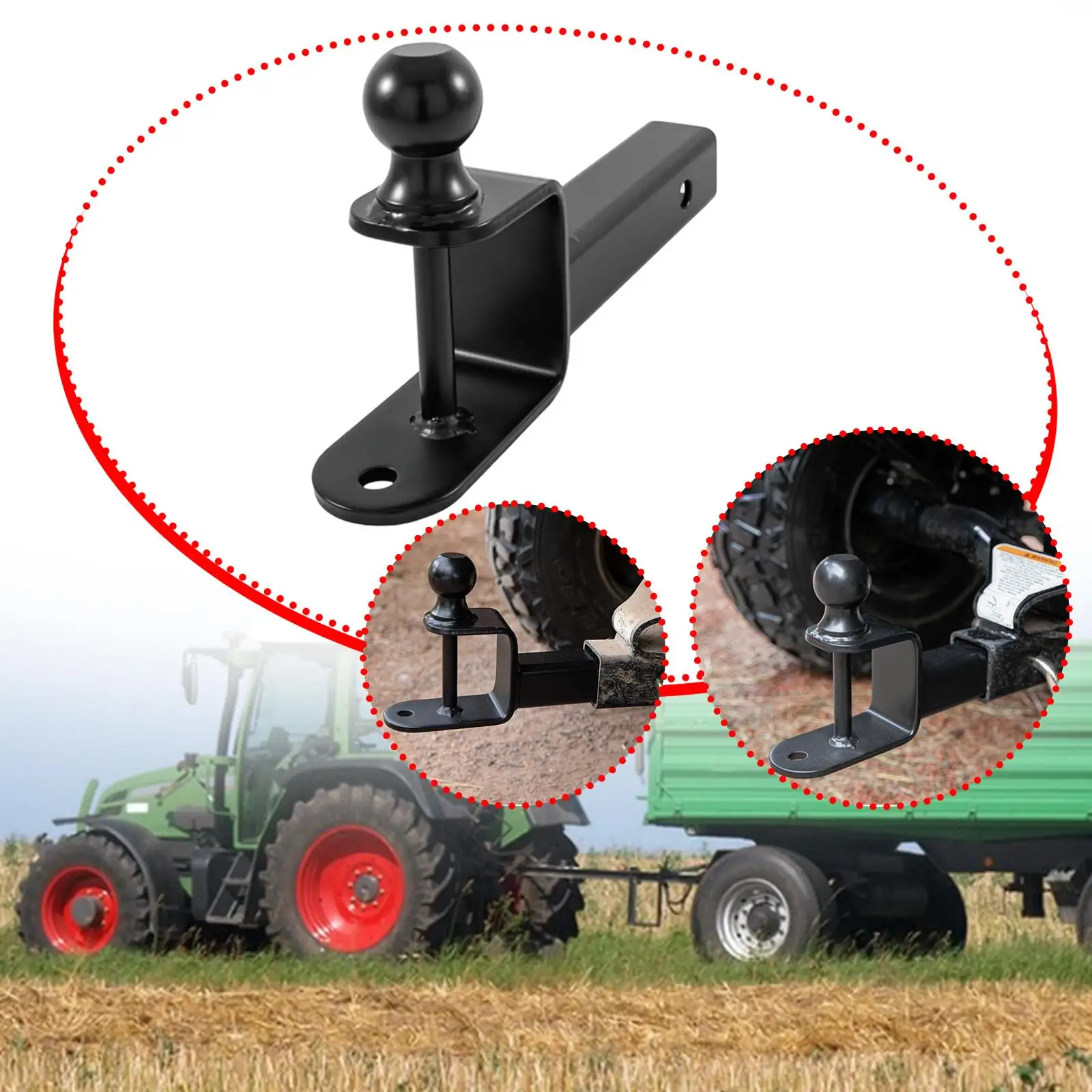 Winch Hook Universal Hitch Attachment Outdoor Tow Hook UTV Trailer Hitch