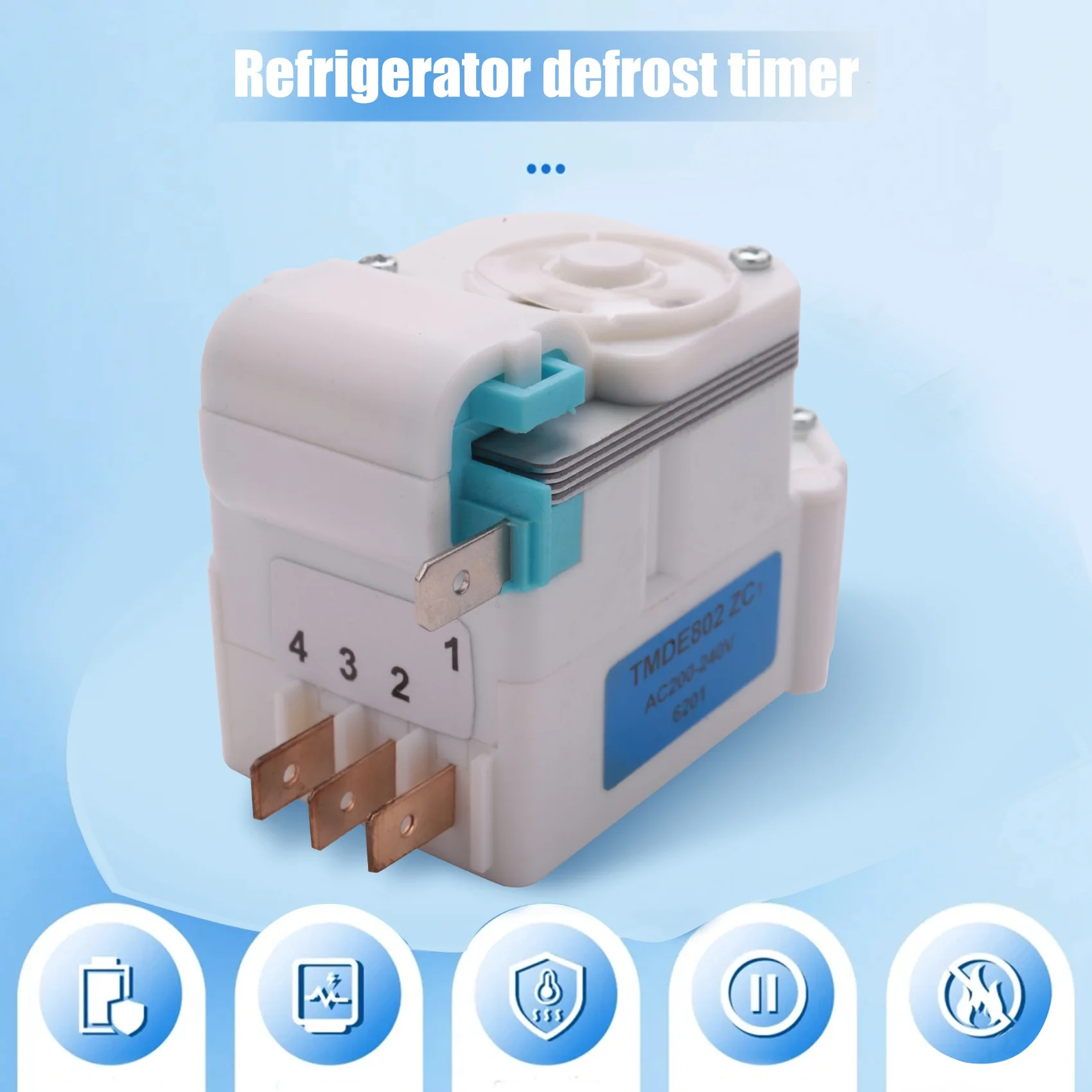 Ontdooi-Timer Universele Ac 200-240V Tmde802zc1 3018100310 J Voor Koeler Voor Alle 220V Koelkastonderdelen