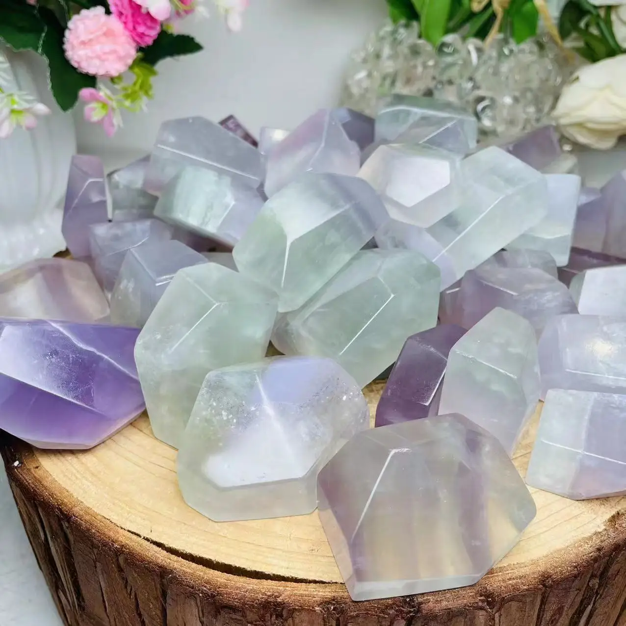 1pc Natural Crystals Healing Gemstone Lavender Fluorite Free Form Crystal Raw Stone view 5