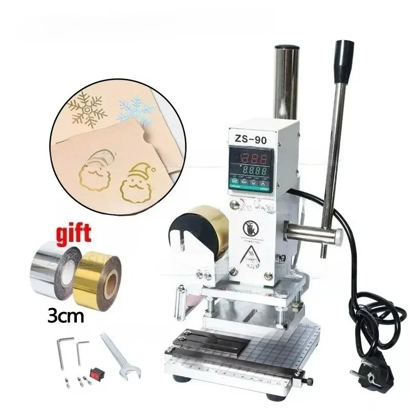 

Desktop small manual hot stamping leather hot press printing machine, hot stamping, indentation and imprinting machine