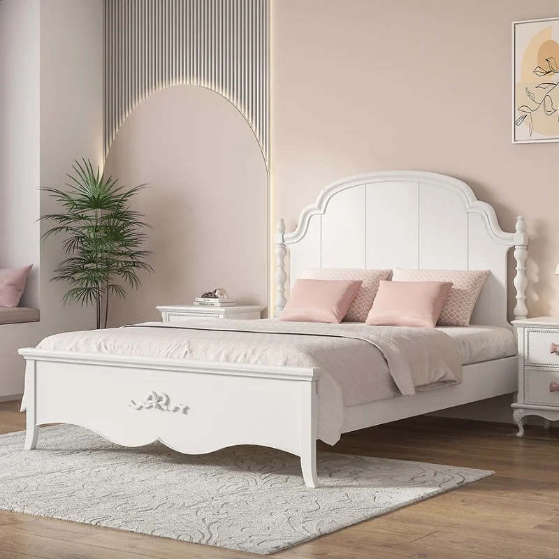 

Children's bed girl princess bed 1.5 meters primary and secondary school students combined suite furniture American solid