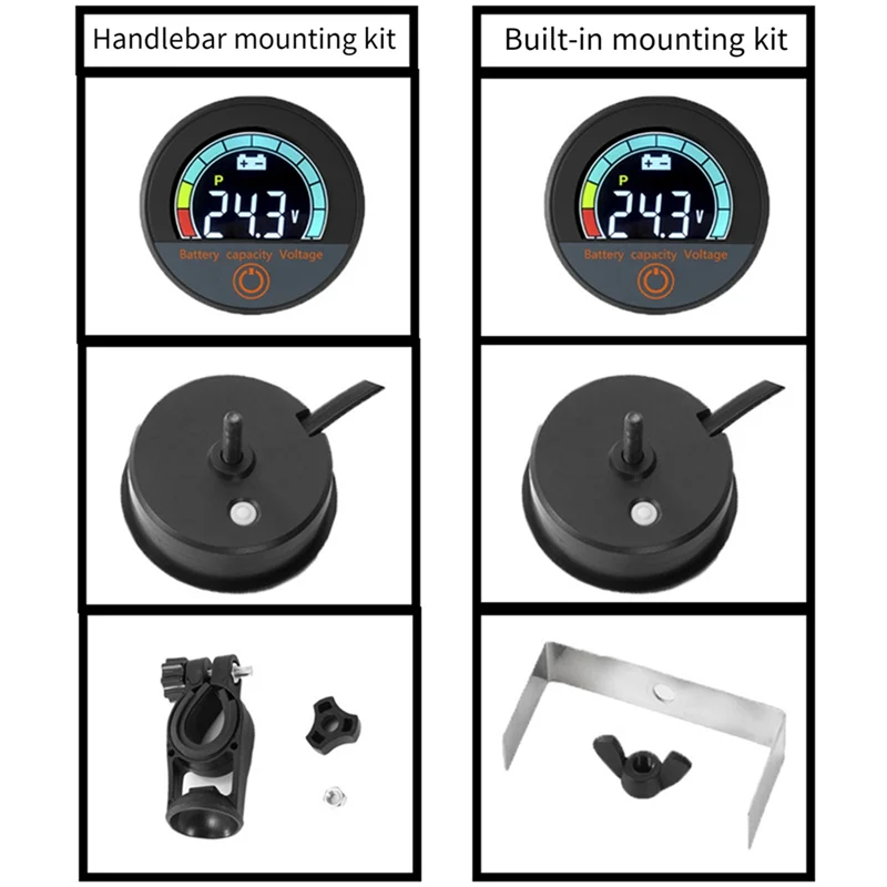 

AT14 5918 DC8-100V Digital Circular Voltmeter Waterproof Battery Capacity Monitor Car Voltage Meter Tester Easy To Use B