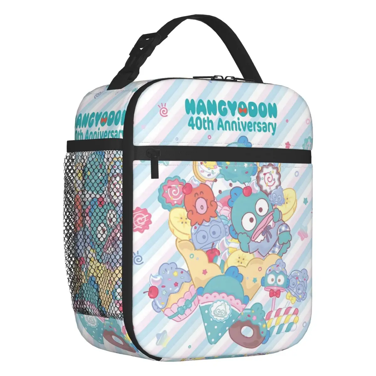 

Пользовательский Kawaii Hangyodon Сумка для обеда Кулер Термальный клоун Рыба Мультфильм Аниме Изолированный ланч-бокс для офиса