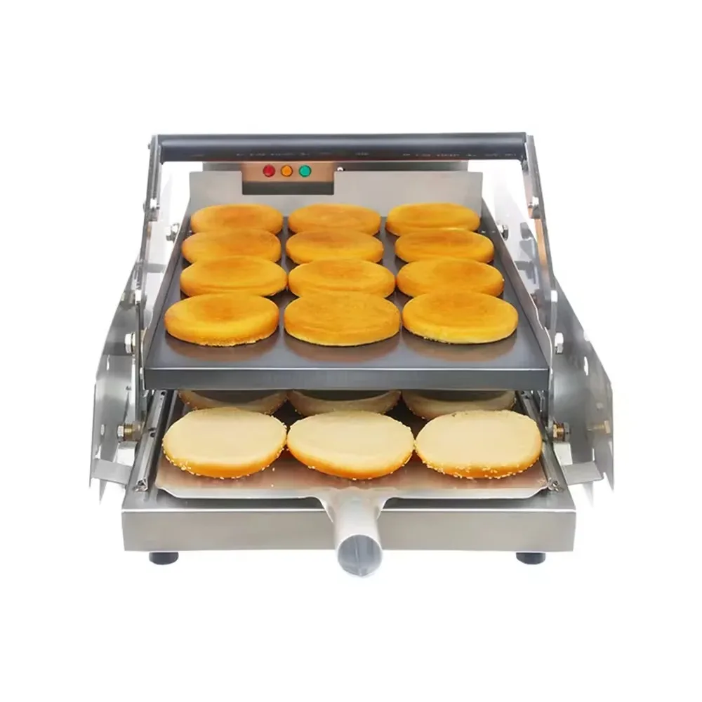 Commercial Electric Double Burger Bun Automatic Grill Heats up Fast and Easy to Use Burger Bun Heater